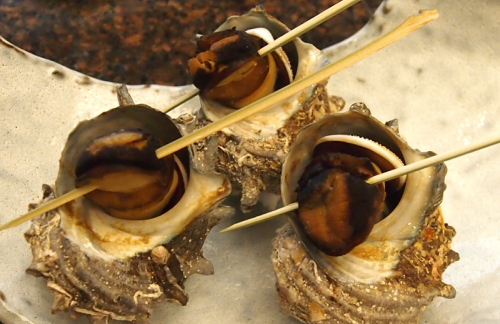 Turban shell grilled in the shell（3pieces）